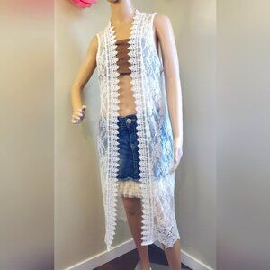 Beautiful Lace Vest Boho Western Wedding Vibes Pretty Soft Lace Layer